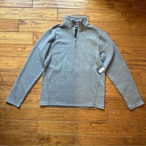 NWT Eddie Bauer Pullover Quarterzip Heather Gray